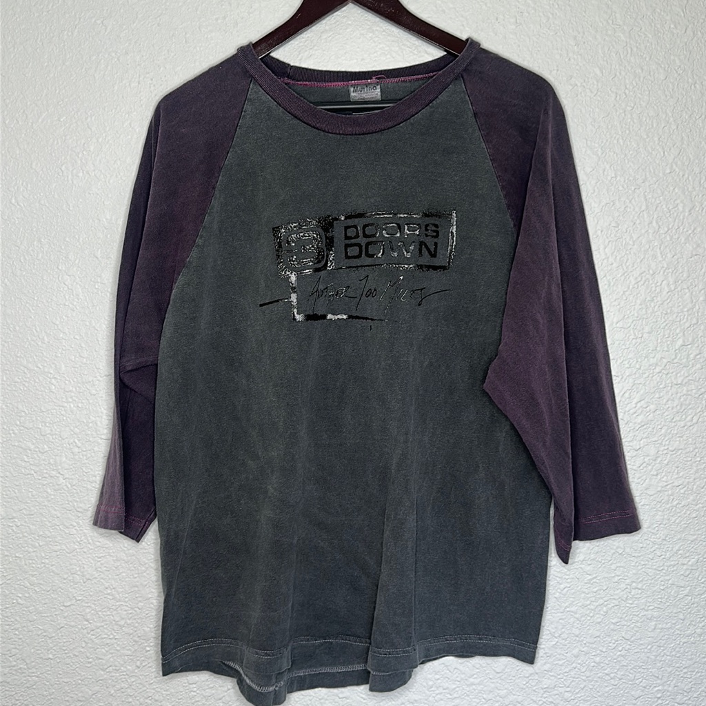 Murina 3 Doors Down Raglan Graphic Band Tee Size Xl Concert Music Rock Metal